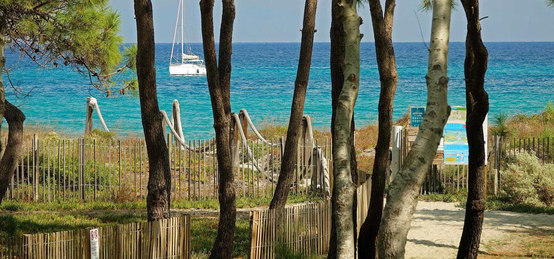 Camping san damiano acces plage mer mediterranee sud